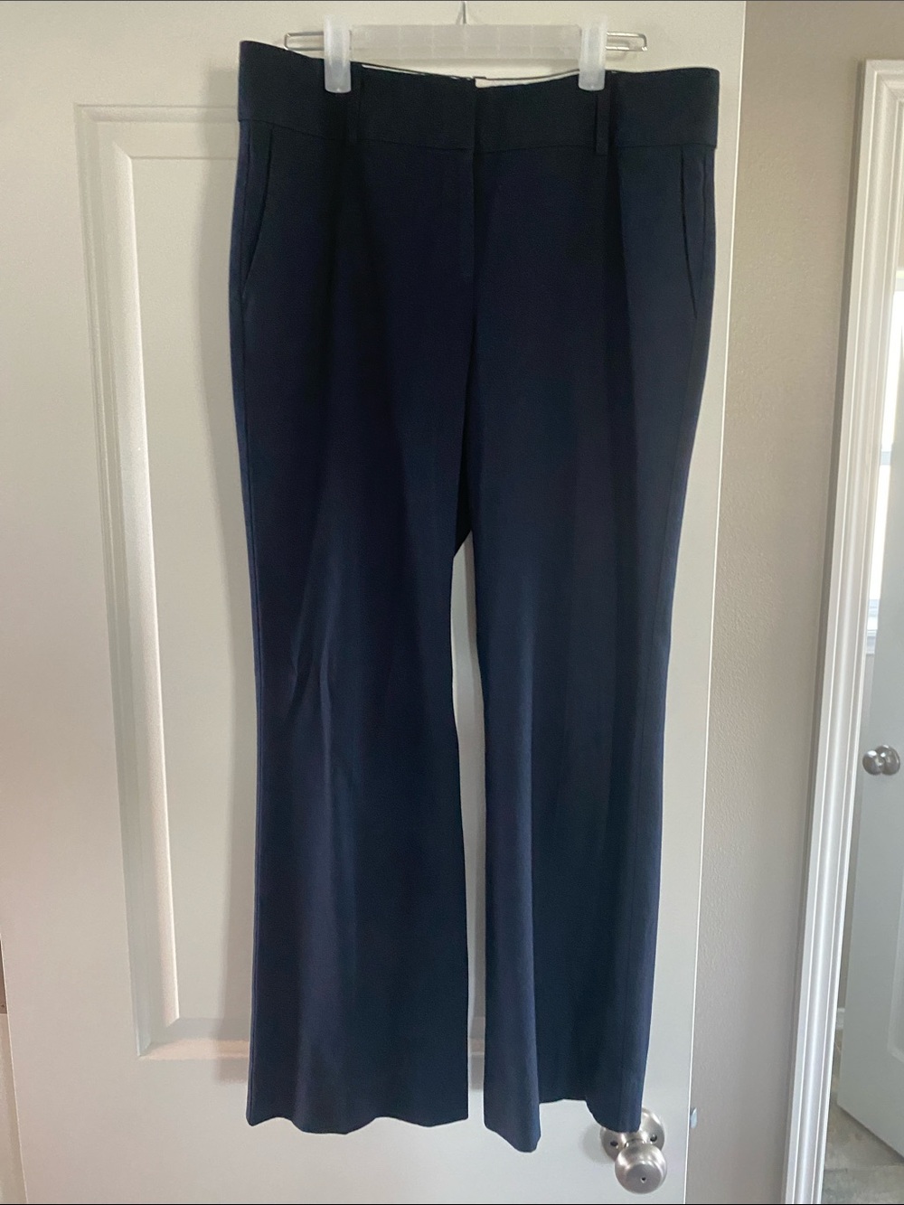 Ann Taylor Navy Wide-Leg Dress Pants